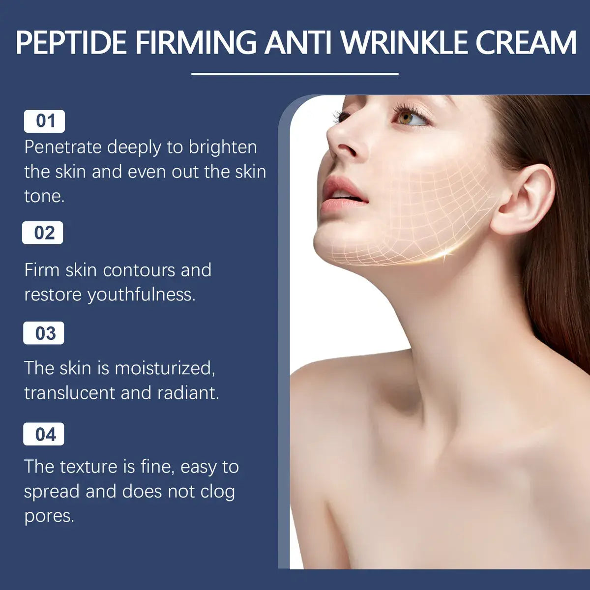 Hoygi Crema Reafirmante Antiarrugas con Péptidos – 50g ✨💆♀️